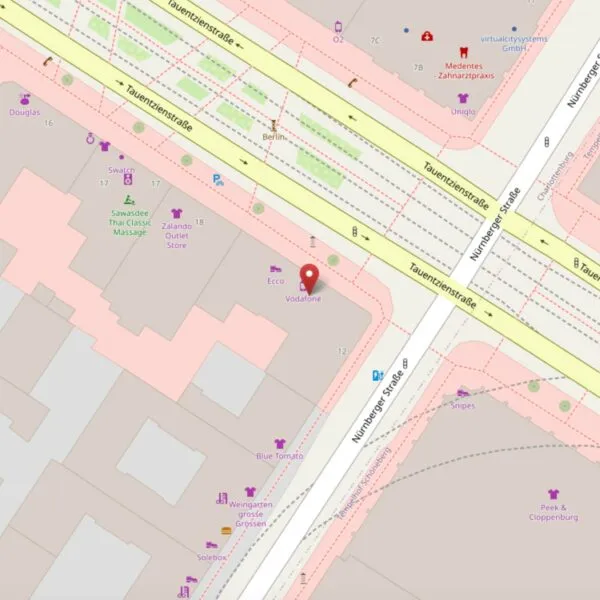 Location map for the Berlin test studio