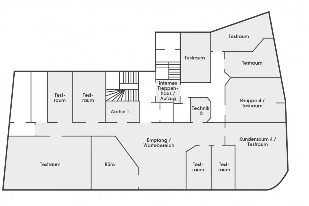 Test studio Bochum – floor plan