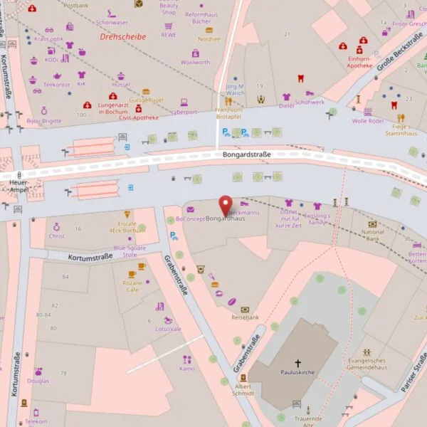 Location map for the Bochum test studio