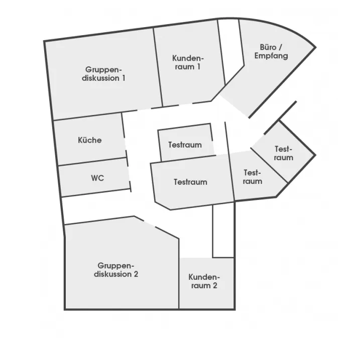 Test studio Düsseldorf – floor plan