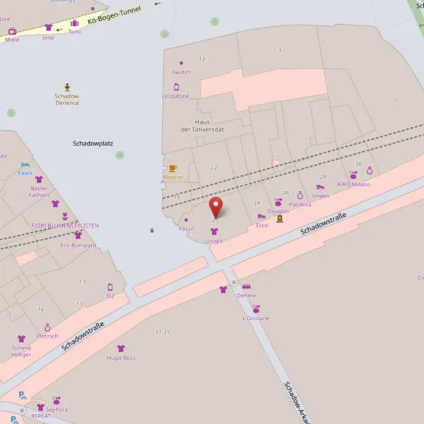 Location map for the Düsseldorf test studio