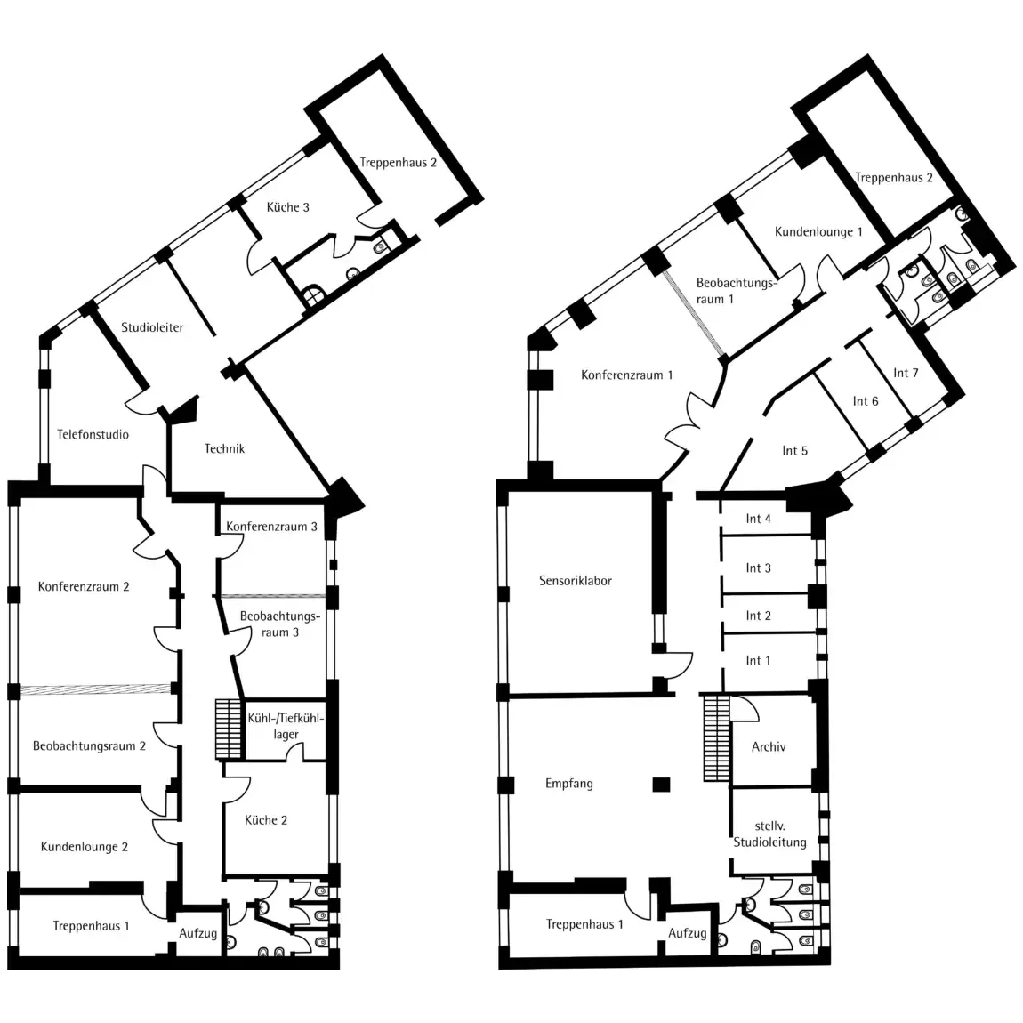 Test studio Essen – floor plan