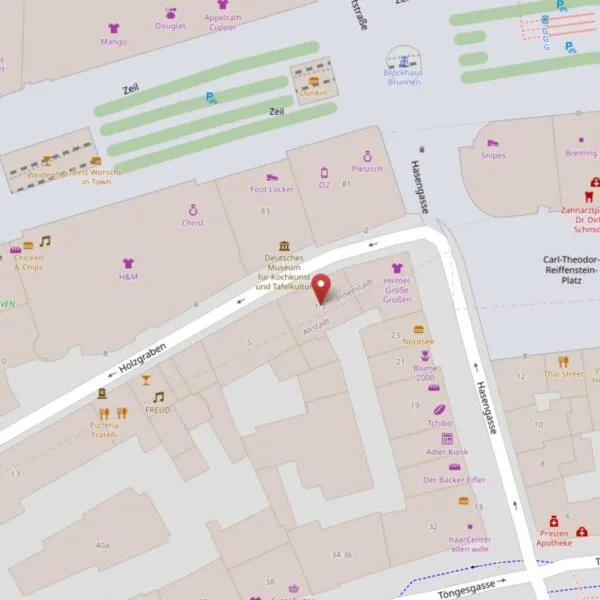 Location map for the Frankfurt (Holzgraben) test studio