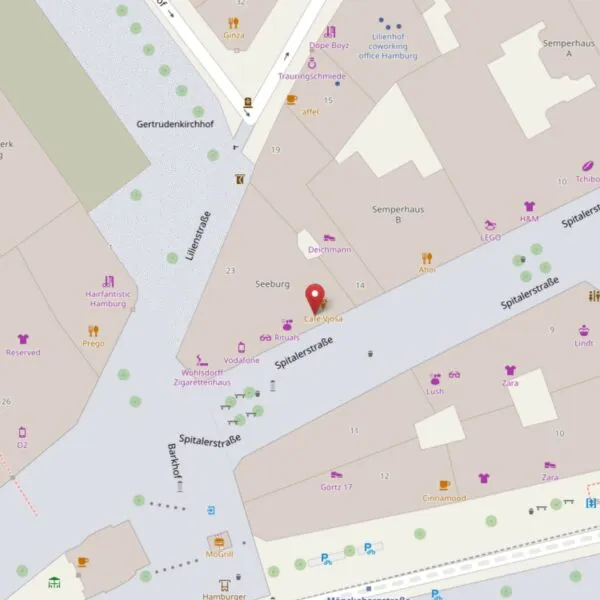Location map for the Hamburg (Spitalerstraße) test studio