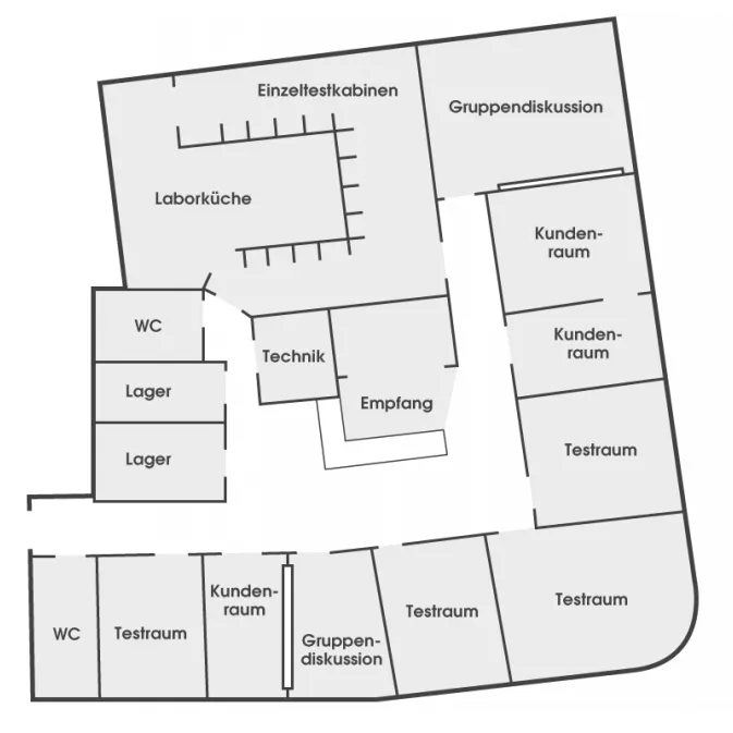 Test studio Hanover – floor plan