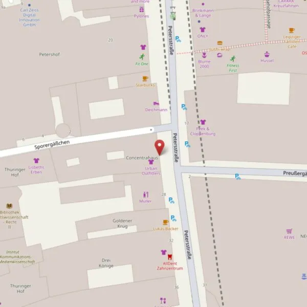 Location map for the Leipzig test studio